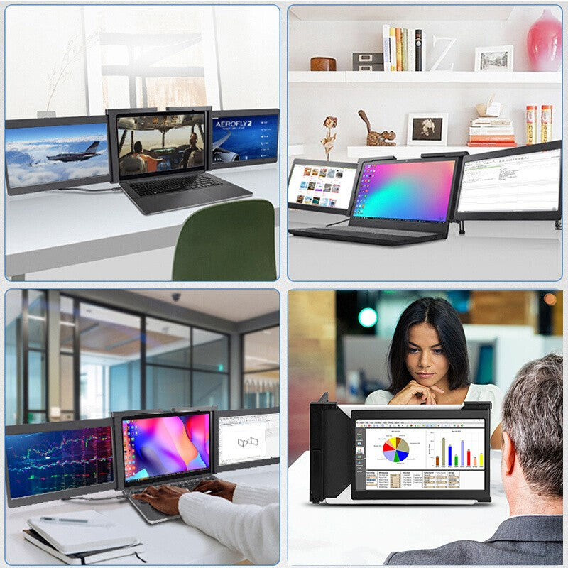 Portable Dual-Screen Laptop Monitor