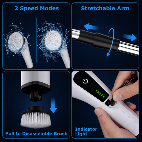 Cordless Electric Spin Scrubber