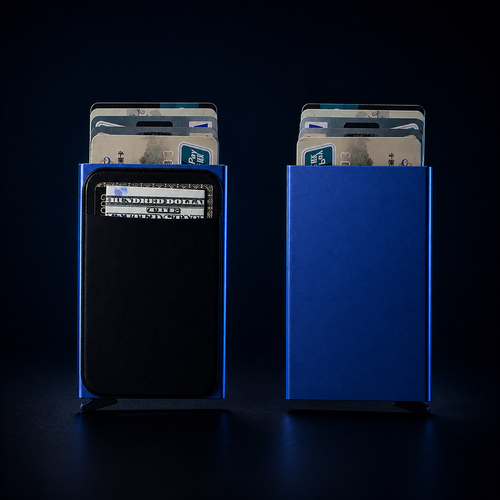HOAX Smart Wallet - Credit Card Holder with Metal Surface