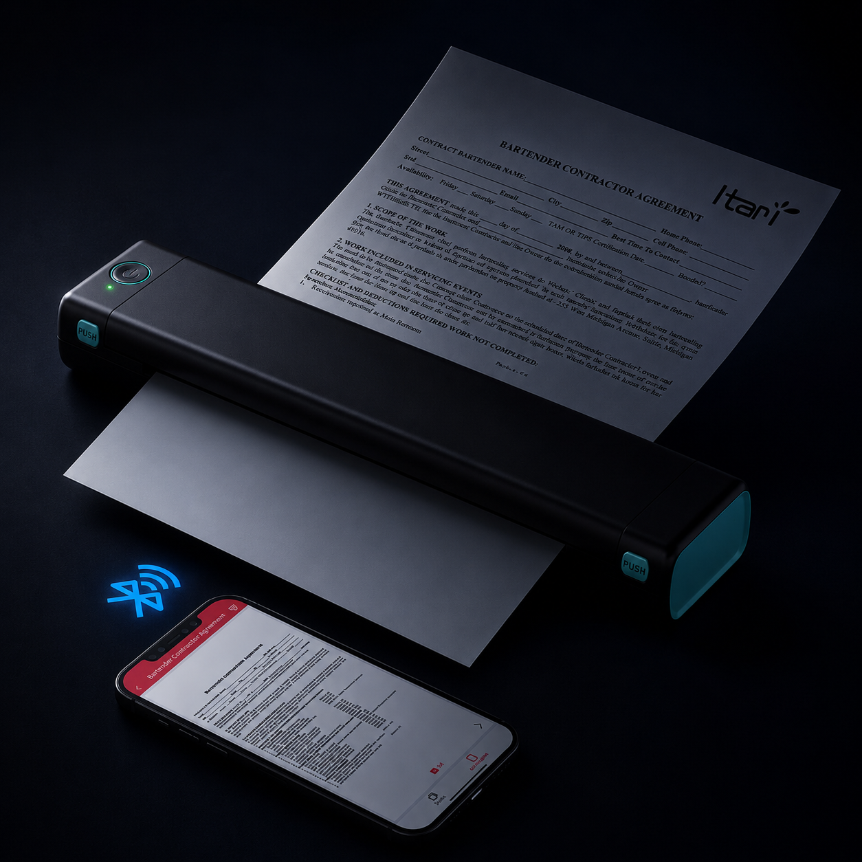 Wireless A4 Portable Printer - with bluetooth connection